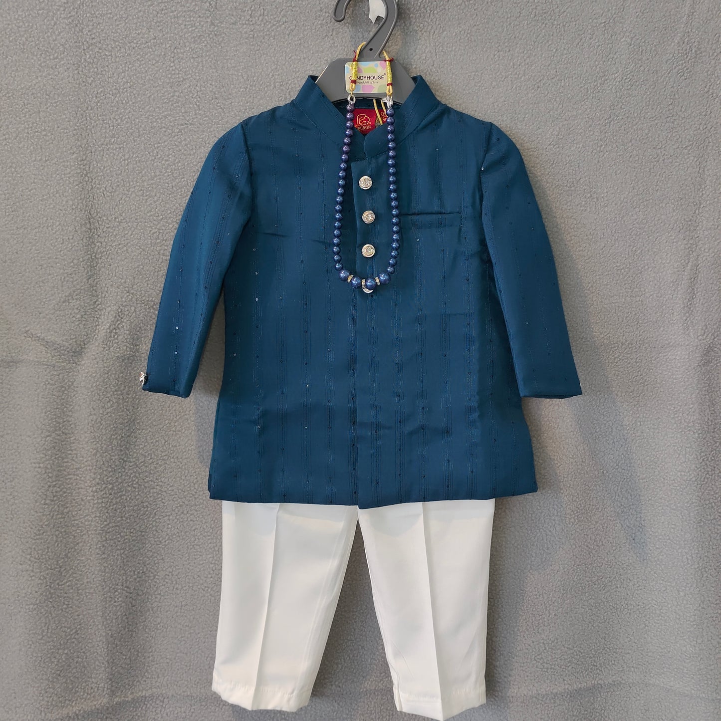 Royal Blue Ethnic Kurta Set for Boys | Traditional Wear | 3 months - 1 Yr