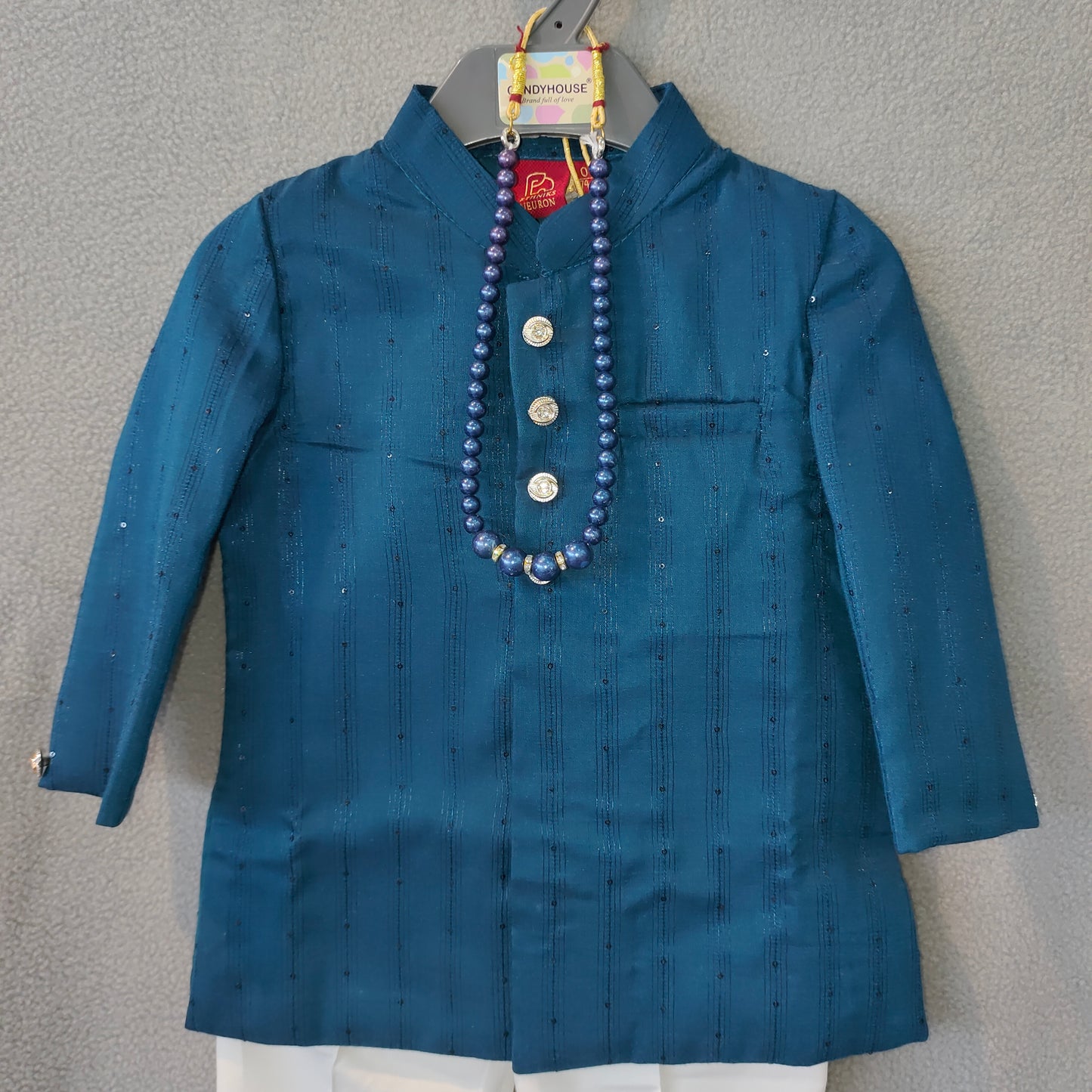Royal Blue Ethnic Kurta Set for Boys | Traditional Wear | 3 months - 1 Yr