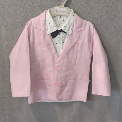Classic Baby Pink 3-Piece Suit Set for Boys – Stylish Party & Formal Wear