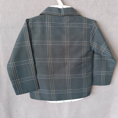 Stylish Black Checkered 3-Piece Suit Set for Boys – Party & Formal Wear