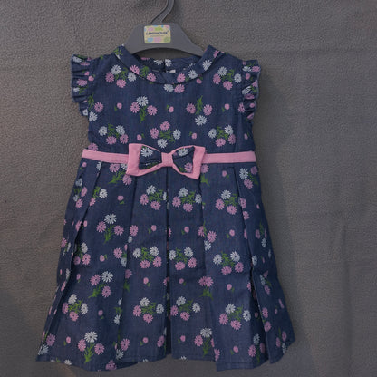 Girls Blue Floral Dress