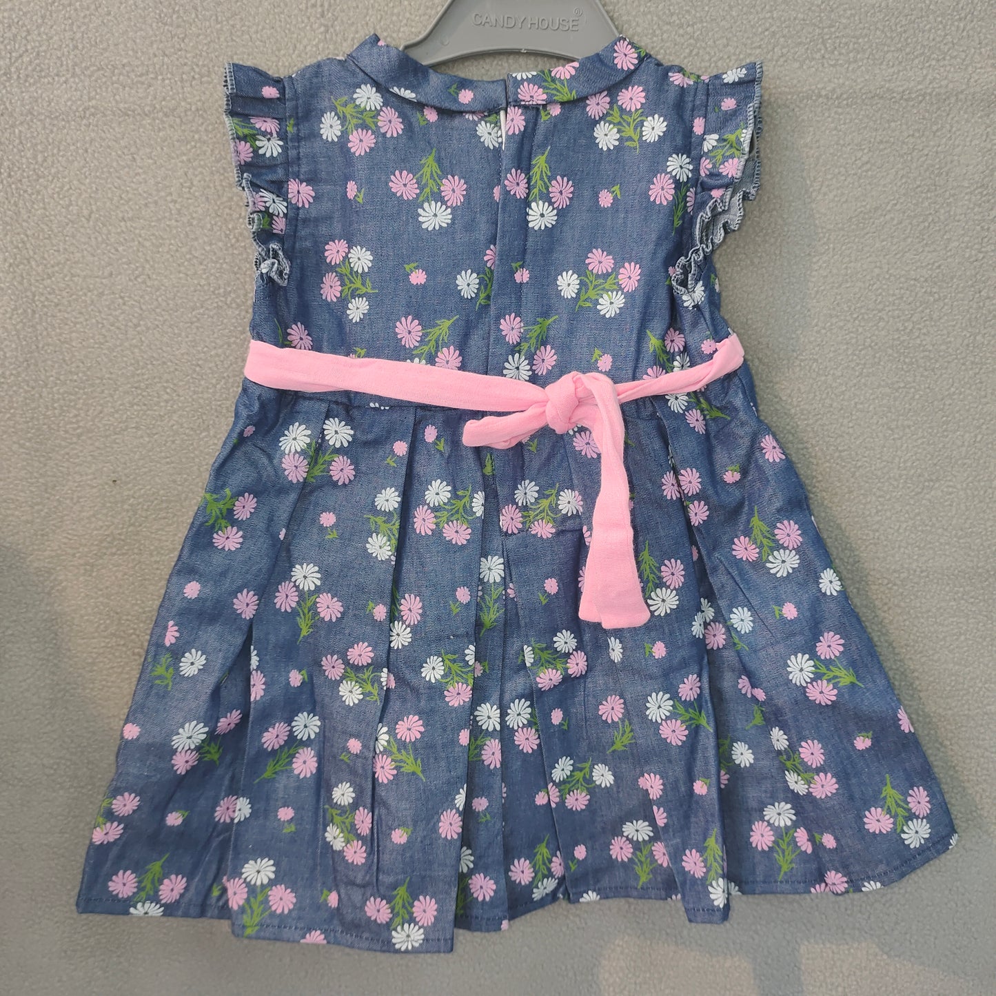 Girls Blue Floral Dress