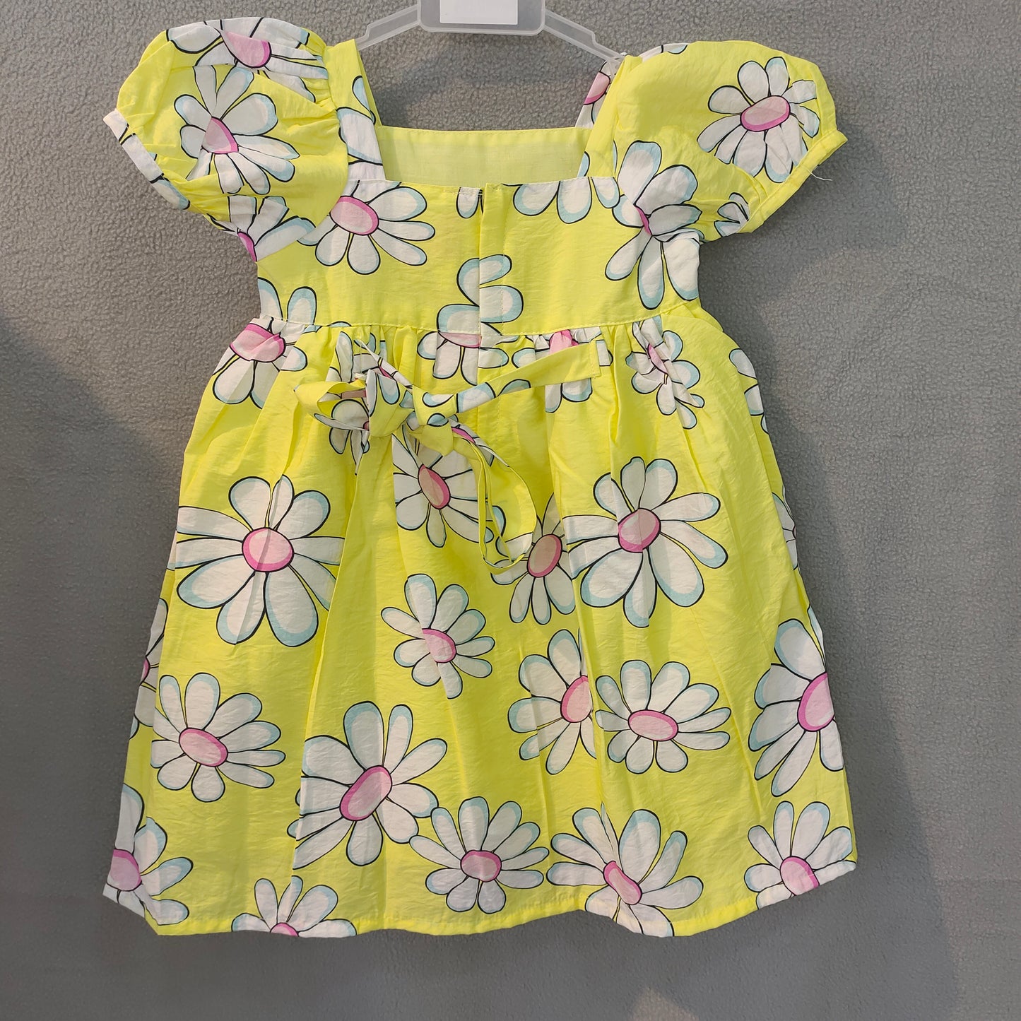 Girls Yellow Floral Dress