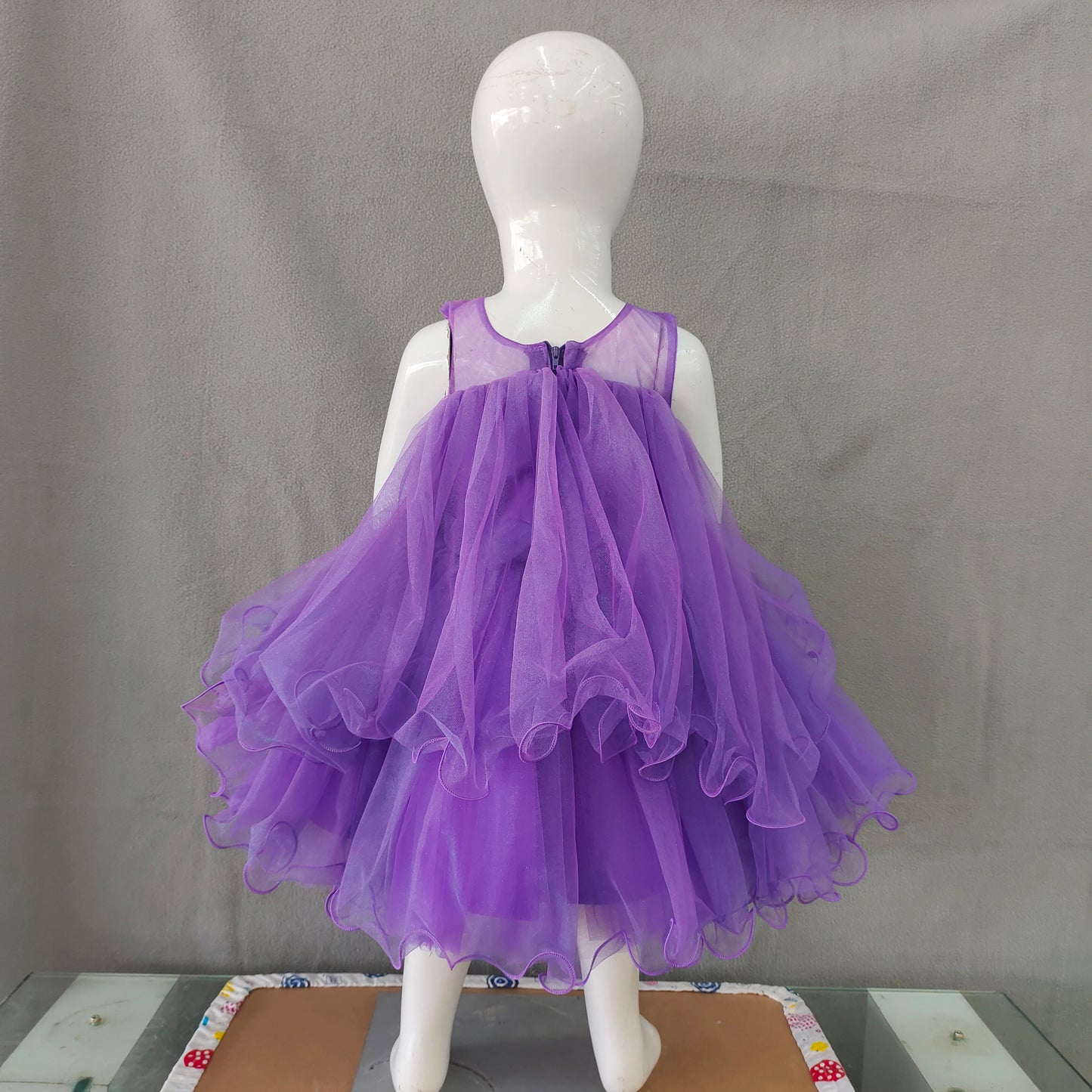 Beautiful lavender purple frock | Girl party frock | 6 month - 1 Yr - 2 Yr- 3 Yr