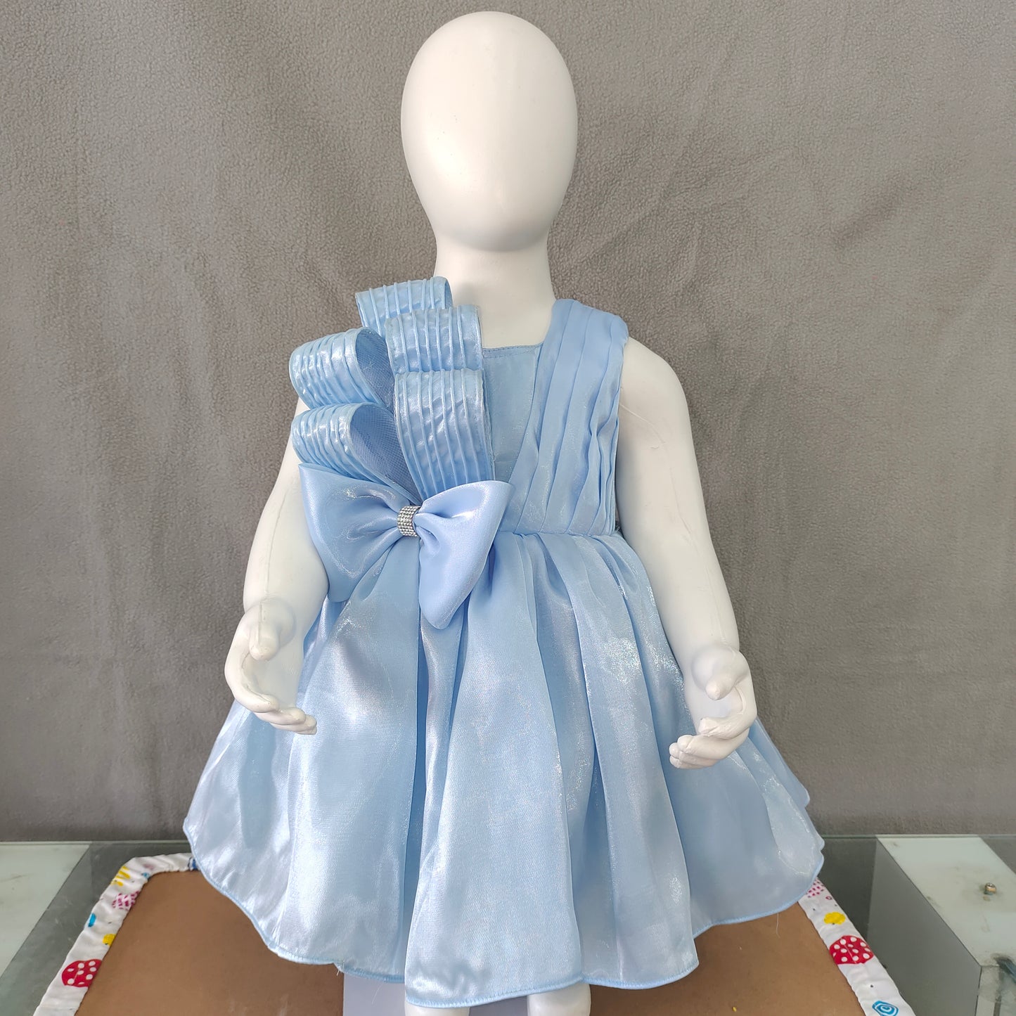 Charming sky blue party frock | Party wear frock | 6 months- 1Yr - 2Yr