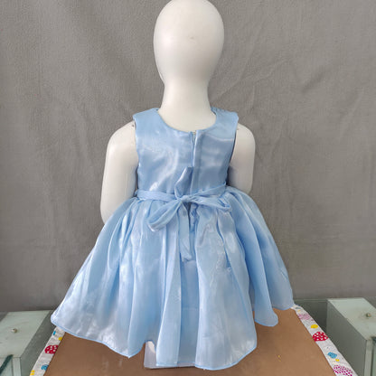 Charming sky blue party frock | Party wear frock | 6 months- 1Yr - 2Yr