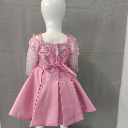 Beautiful pastel pink party frock | Girl party wear frock |  6months - 1 Yr - 2 Yr