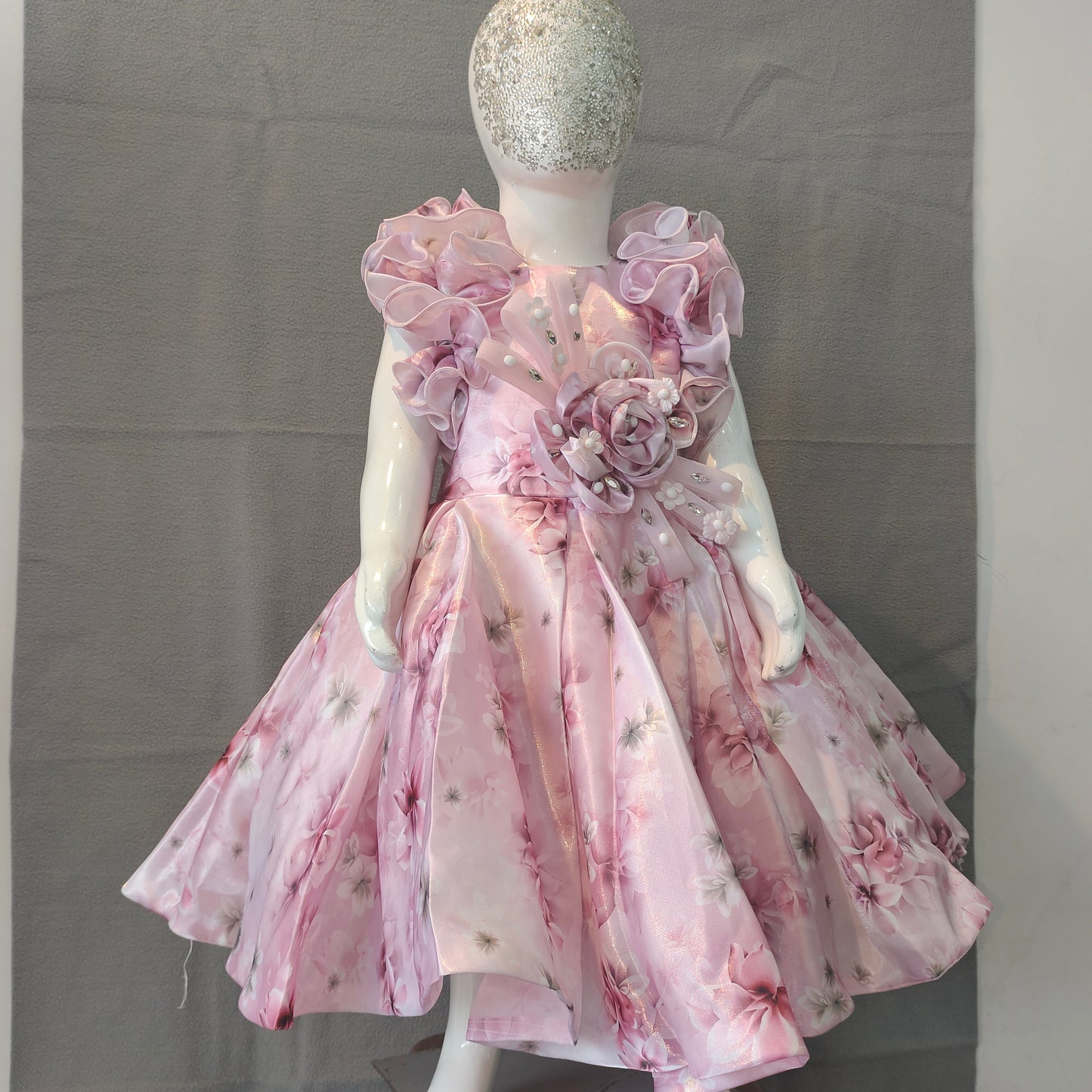Gorgeous floral pink frock | Girl party wear frock | 3 Yr -4 Yr