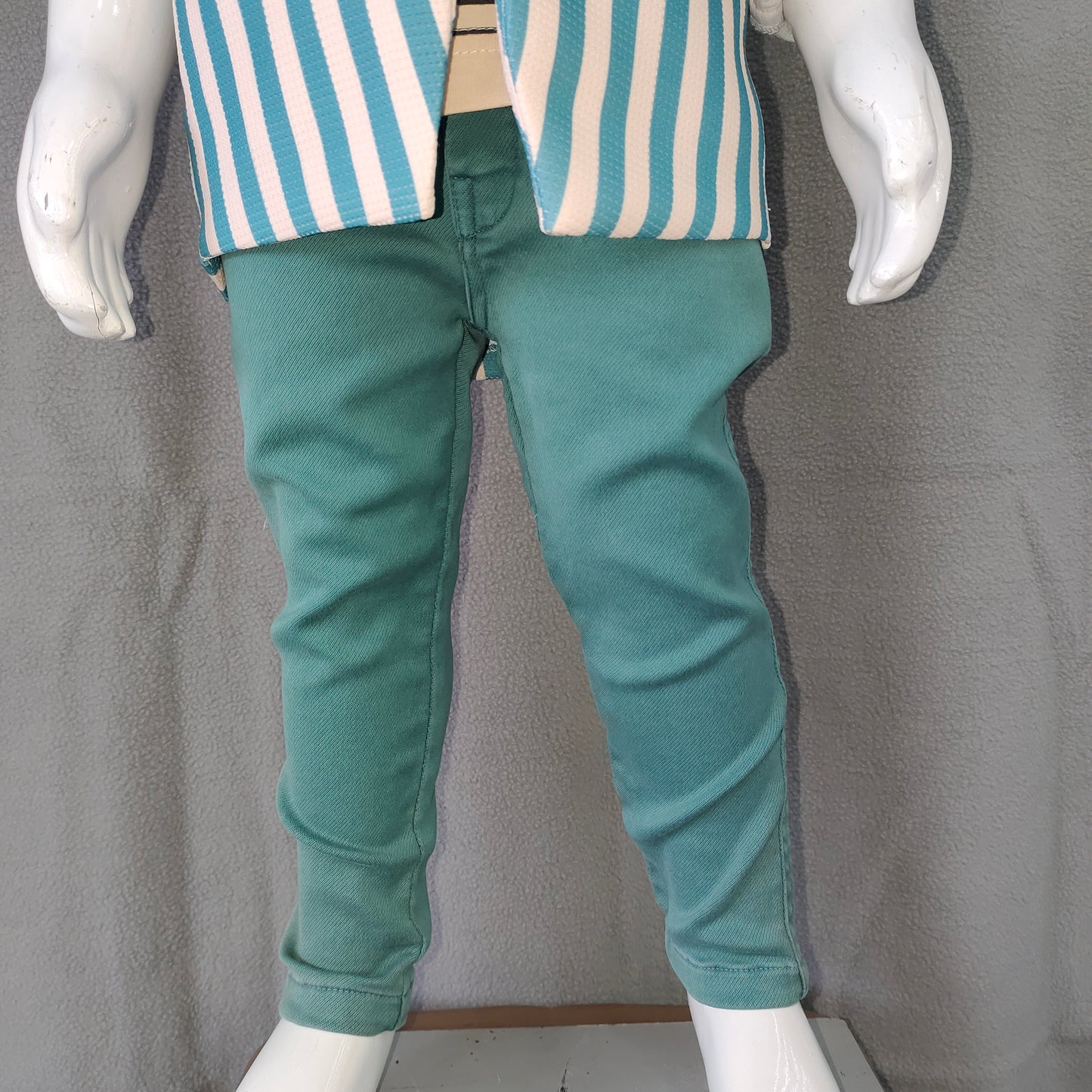 Boys Premium Striped Blazer Outfit Set