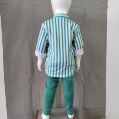 Boys Premium Striped Blazer Outfit Set