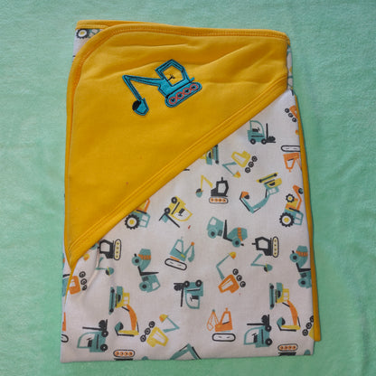 Mee Mee 100% Soft Cotton Hooded Baby Wrapper Cum Warmer, Blanket with Hood for New Born Baby 0 to 6 Months