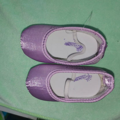 Sparkle Lavender Princess Dress – Shiny Satin Frock with Floral Center & Shoulder Straps | NewBorn to 6 Months