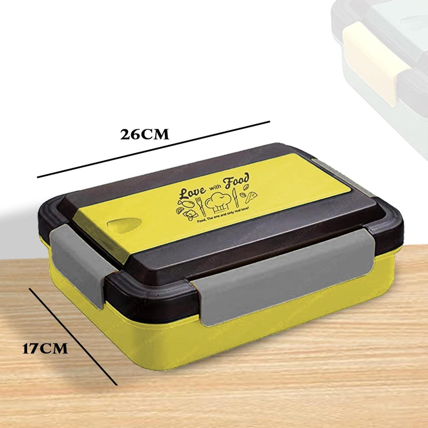 Stainless Steel Lunch Box with Spoon & Fork