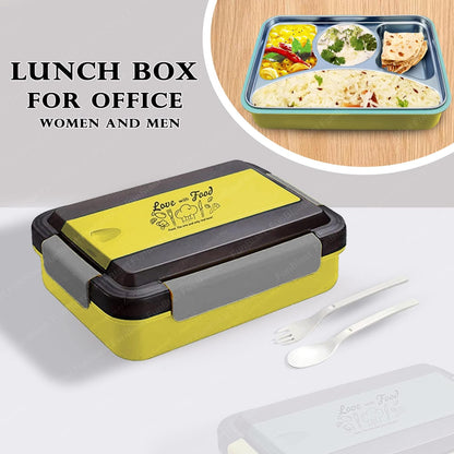 Stainless Steel Lunch Box with Spoon & Fork
