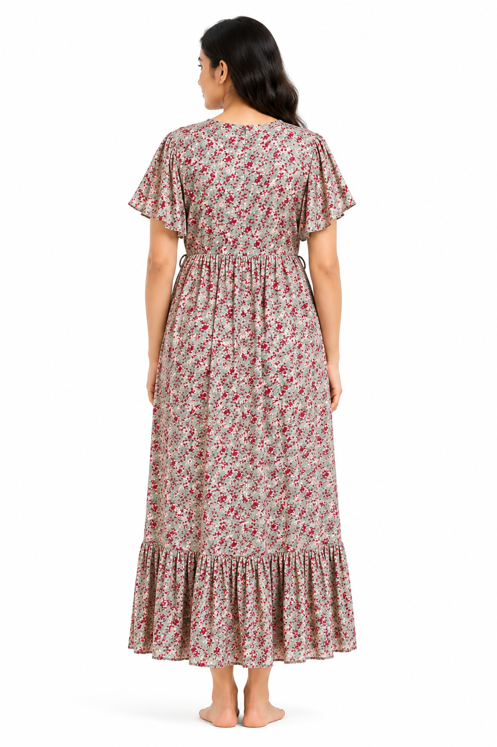 Women's Floral Feeding Dress | Maternity & Nursing Maxi Gown