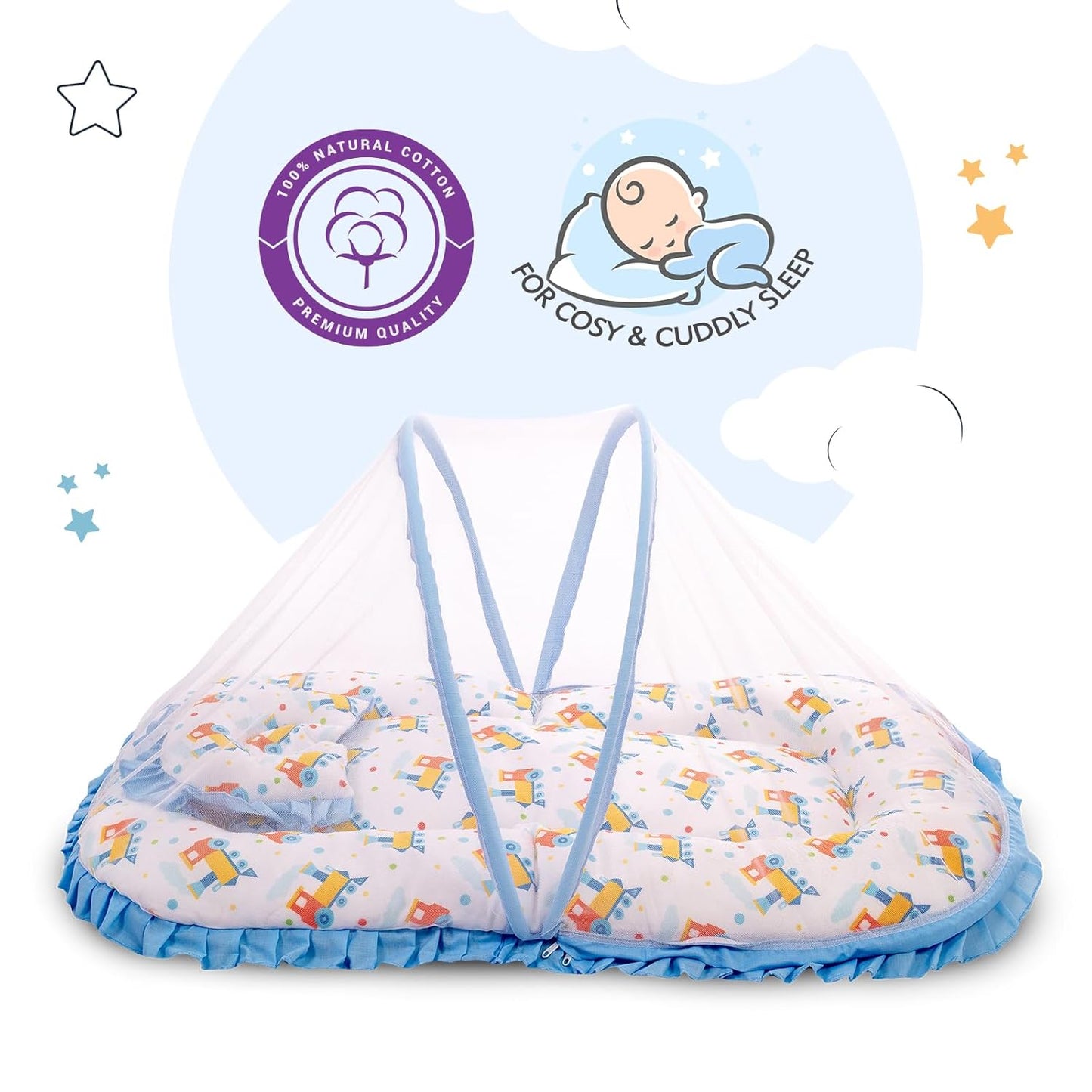 Mee Mee Baby Carry Nest & Lounger Set with Mosquito Net & Pillow