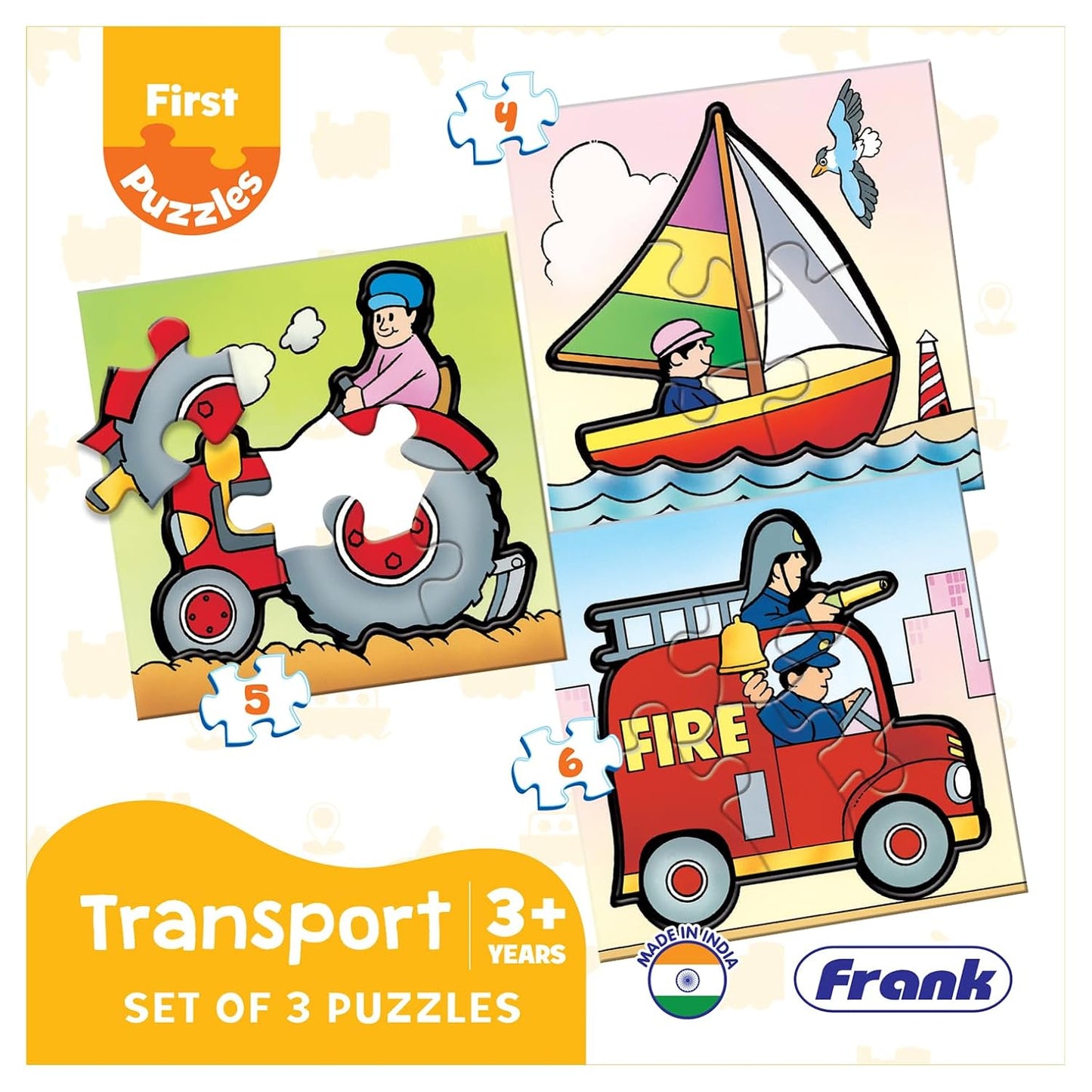 Frank Transport First Puzzle Set for Kids – Set of 3