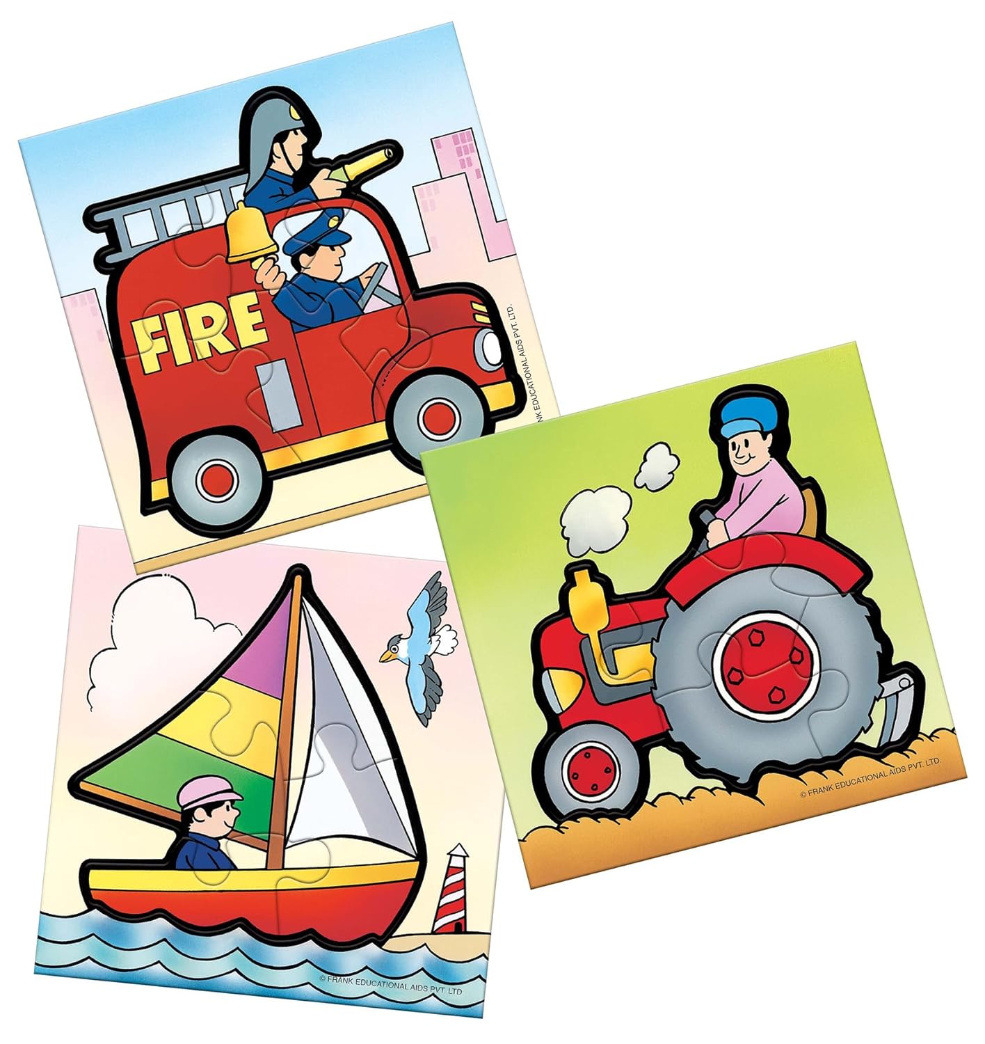 Frank Transport First Puzzle Set for Kids – Set of 3