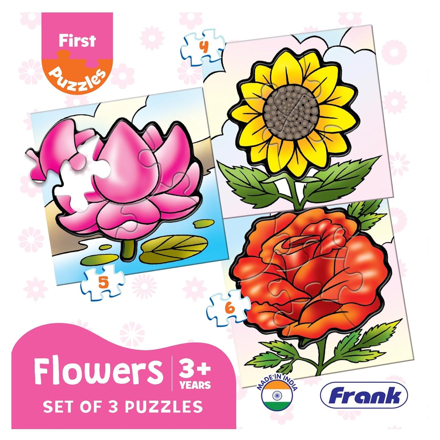 Frank Flowers First Puzzle Set for Kids – Set of 3