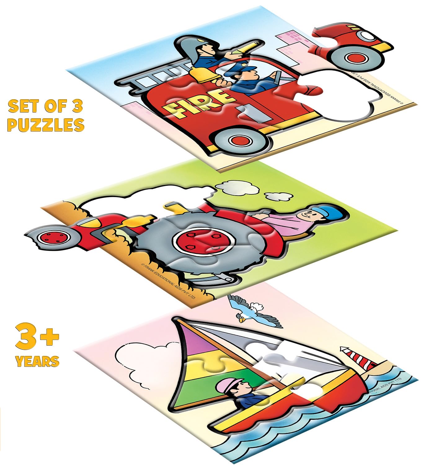 Frank Transport First Puzzle Set for Kids – Set of 3