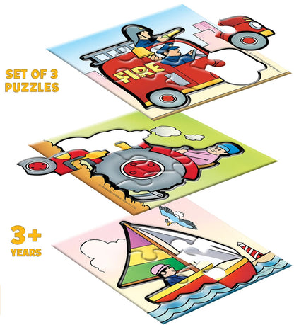 Frank Transport First Puzzle Set for Kids – Set of 3