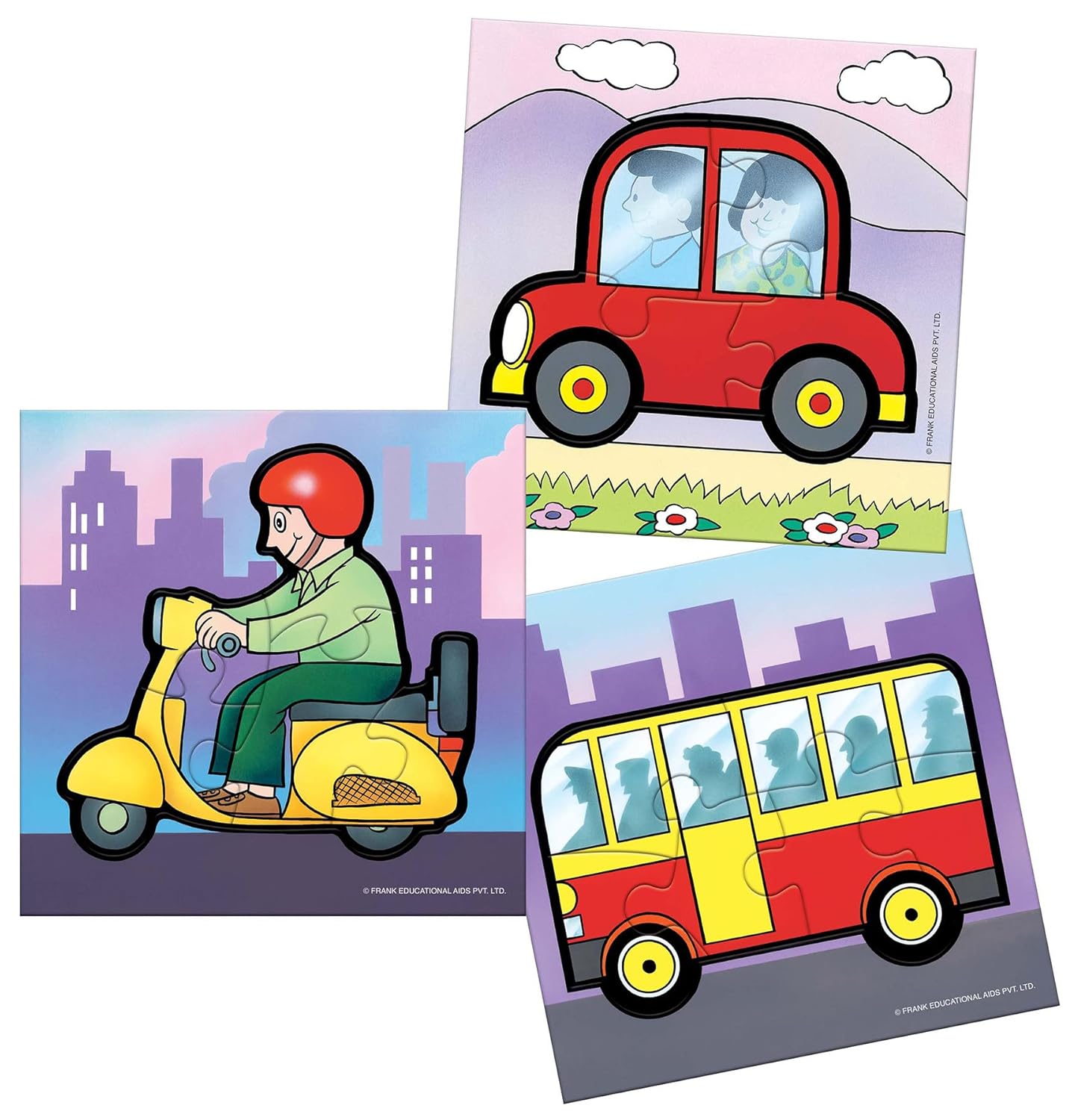 Frank On Road First Puzzle Set for Kids – Set of 3
