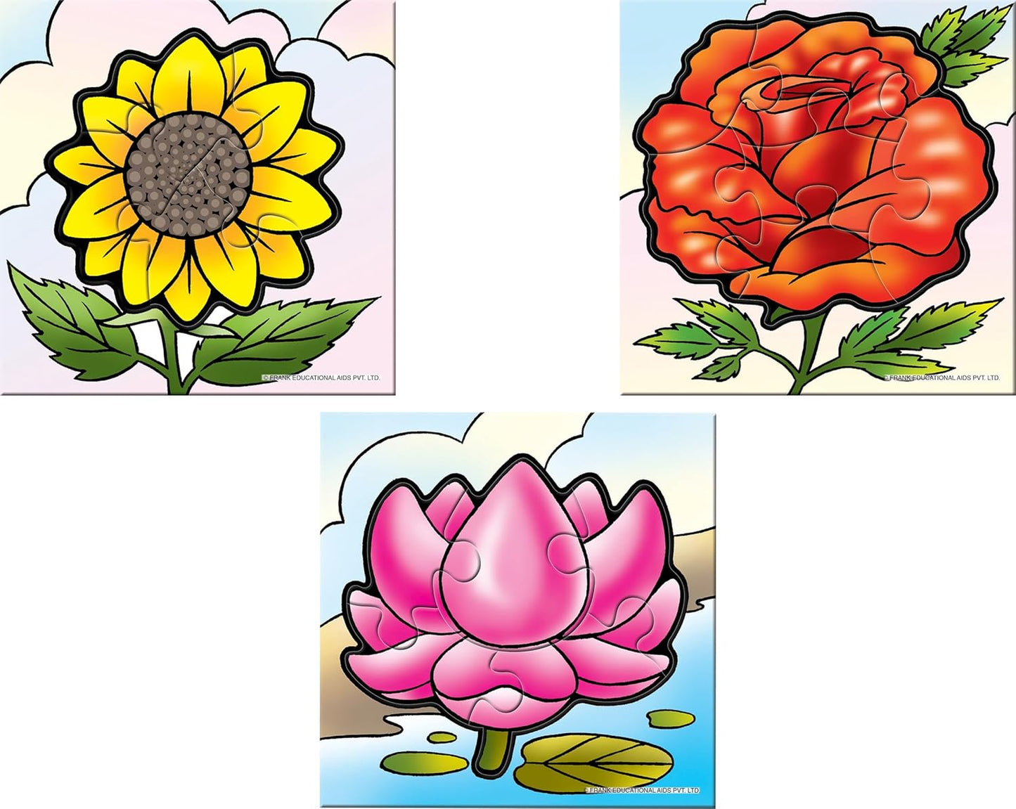 Frank Flowers First Puzzle Set for Kids – Set of 3