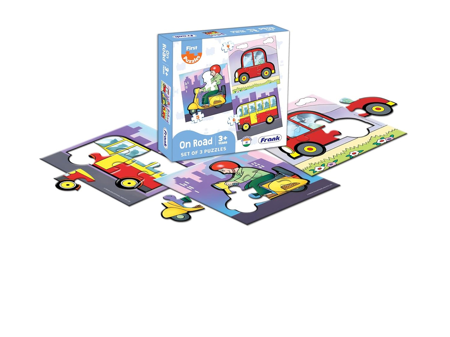 Frank On Road First Puzzle Set for Kids – Set of 3