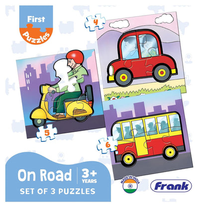 Frank On Road First Puzzle Set for Kids – Set of 3