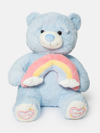 Rainbow Collection Jumbo Plush Teddy Bear – Baby Blue Soft Toy