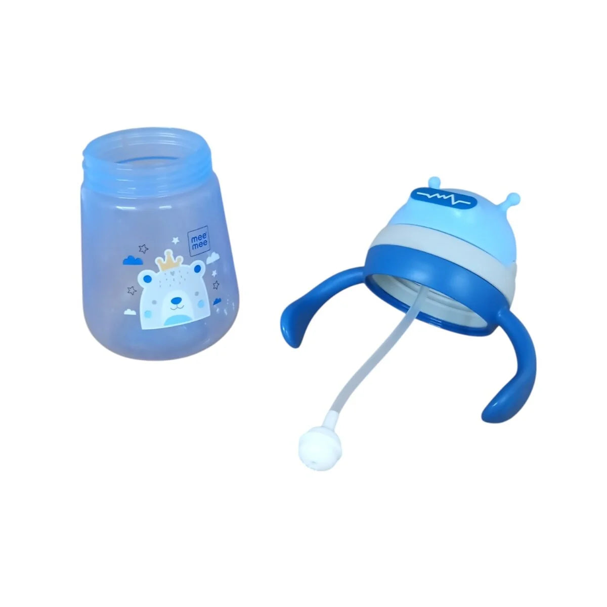 Mee Mee Baby Training Sipper Cup 330ml | Dual Handle Straw Sipper | Spill Resistant | Blue