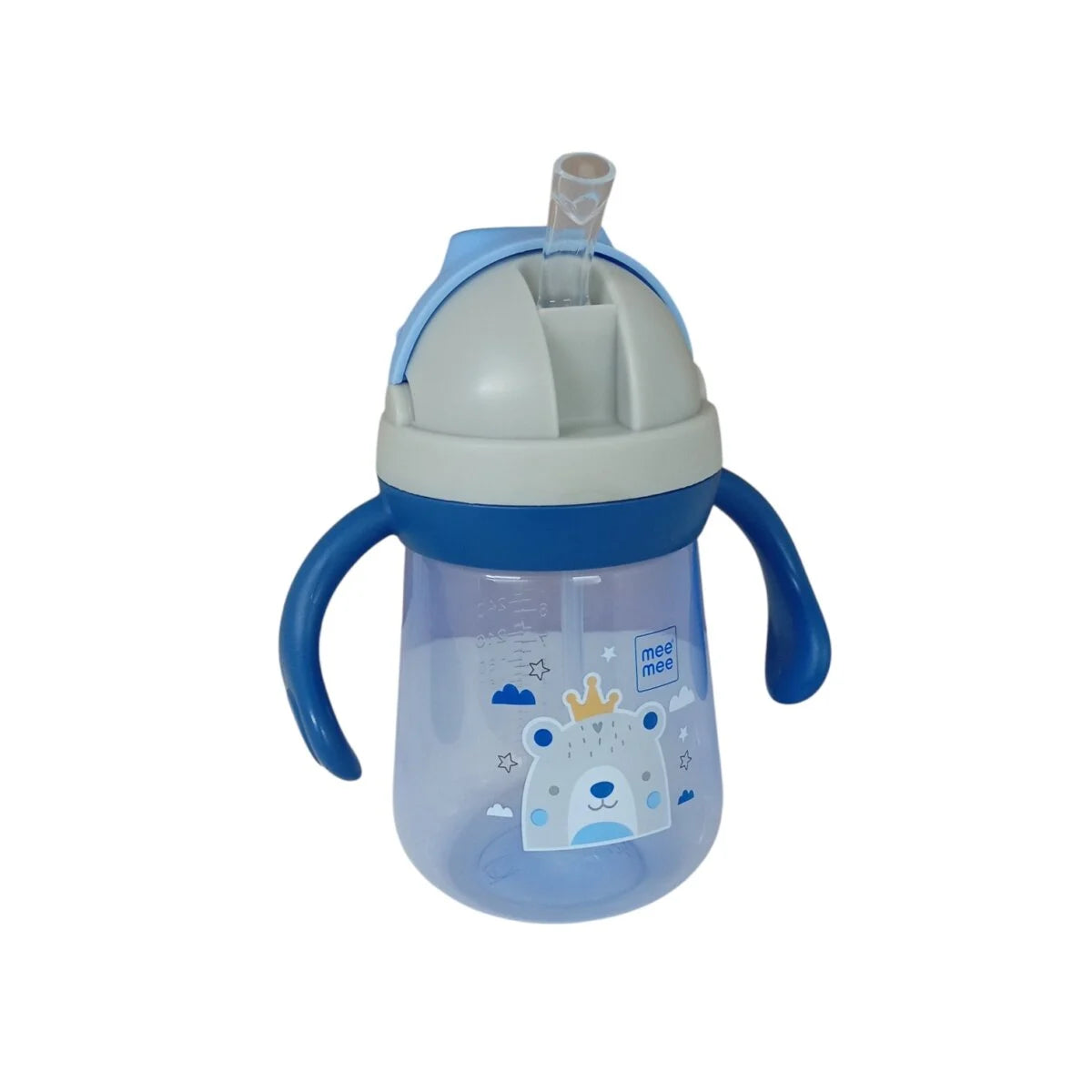 Mee Mee Baby Training Sipper Cup 330ml | Dual Handle Straw Sipper | Spill Resistant | Blue