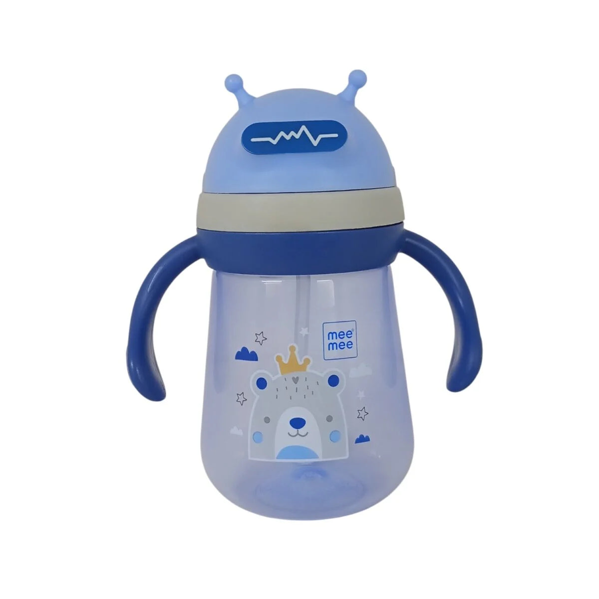 Mee Mee Baby Training Sipper Cup 330ml | Dual Handle Straw Sipper | Spill Resistant | Blue