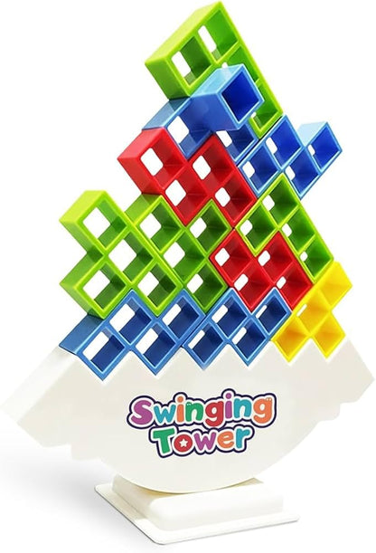 Swinging Tower Building Blocks Game for Kids