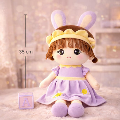 Tiny Hugs Plush Doll – 35 cm Cute Bunny Dress Soft Toy