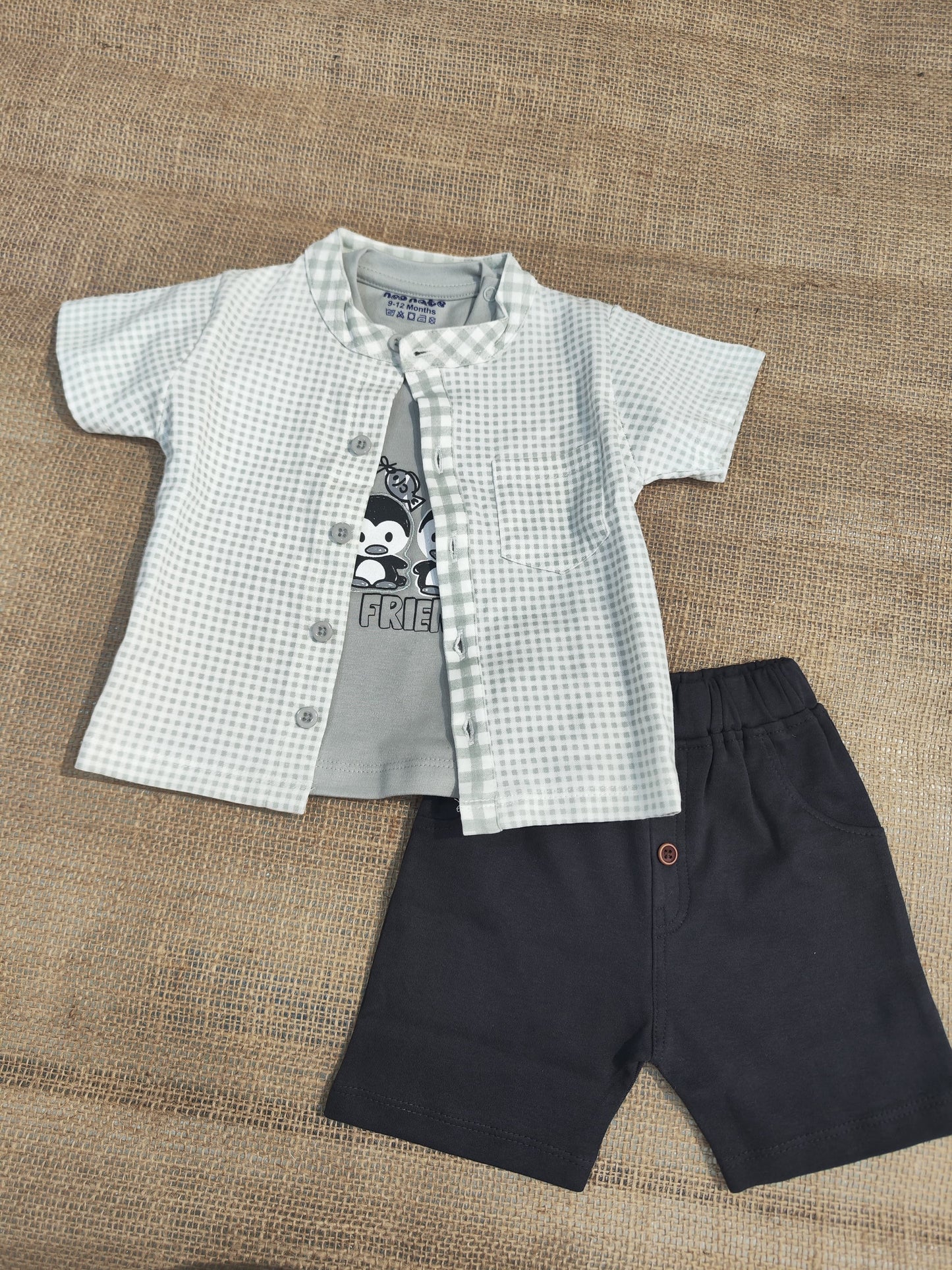Half Sleeve (3 PCS) Co-Set Grey color