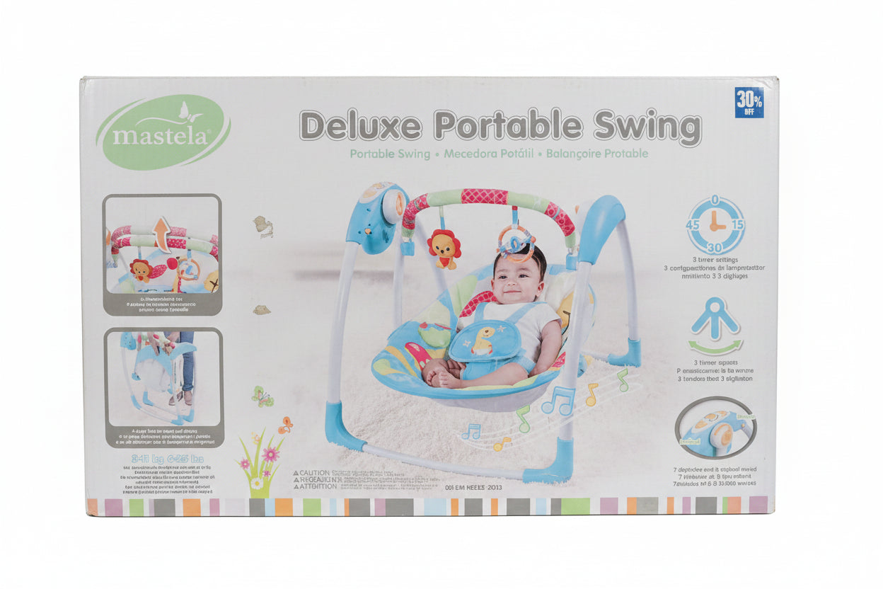 Deluxe Portable Baby Swing for Infants