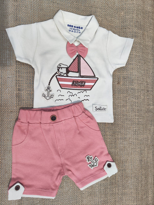 Half Sleeve Co-Set Crepe color