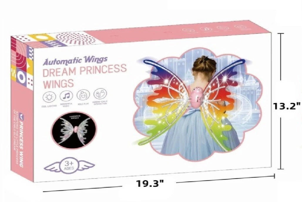 Dream Princess LED Butterfly Wings for Kids – Musical Light-Up Fairy Wings