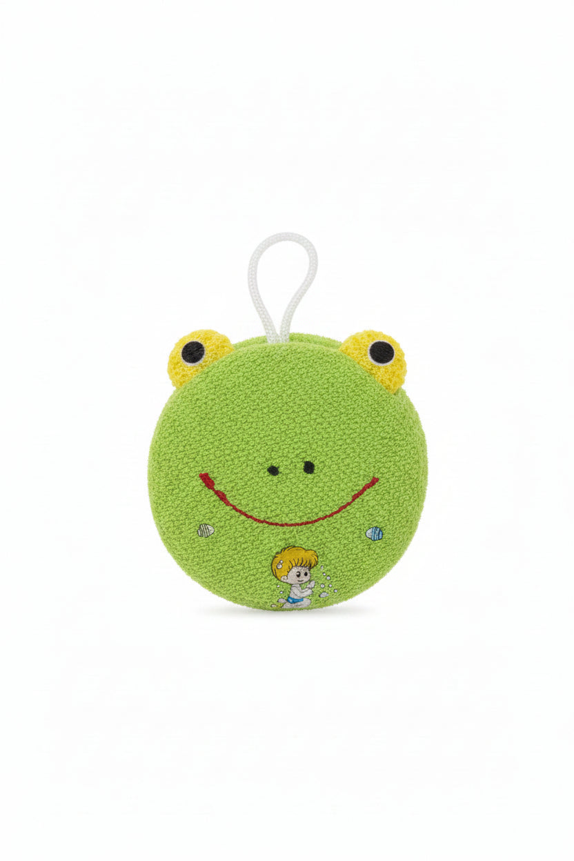 Cute Frog Bath Scrubber – Soft Kids Bath Sponge
