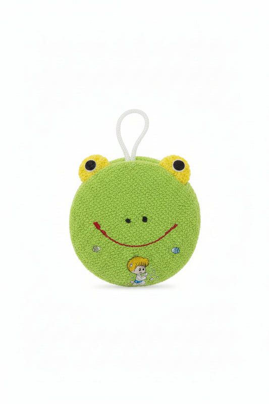 Cute Frog Bath Scrubber – Soft Kids Bath Sponge