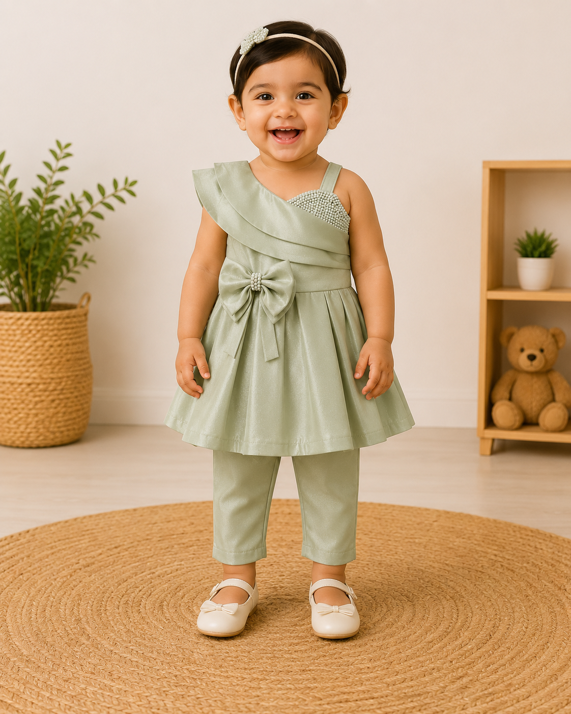 Girls Premium One-Shoulder Party Wear Dress