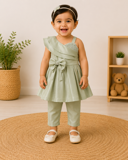 Girls Premium One-Shoulder Party Wear Dress