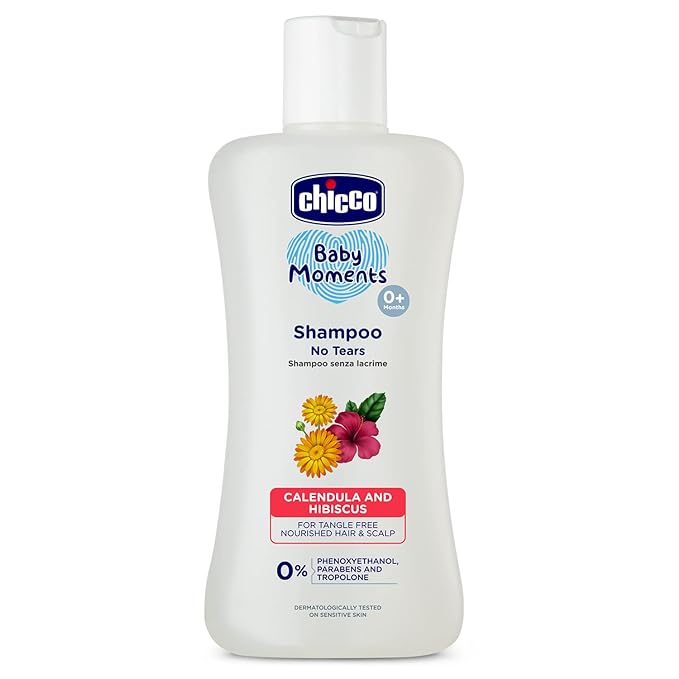 Chicco Baby Moments Shampoo for Babies with Calendula & Hibiscus