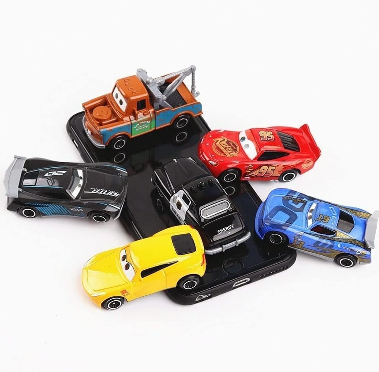 Die-Cast Style Cartoon Cars Set