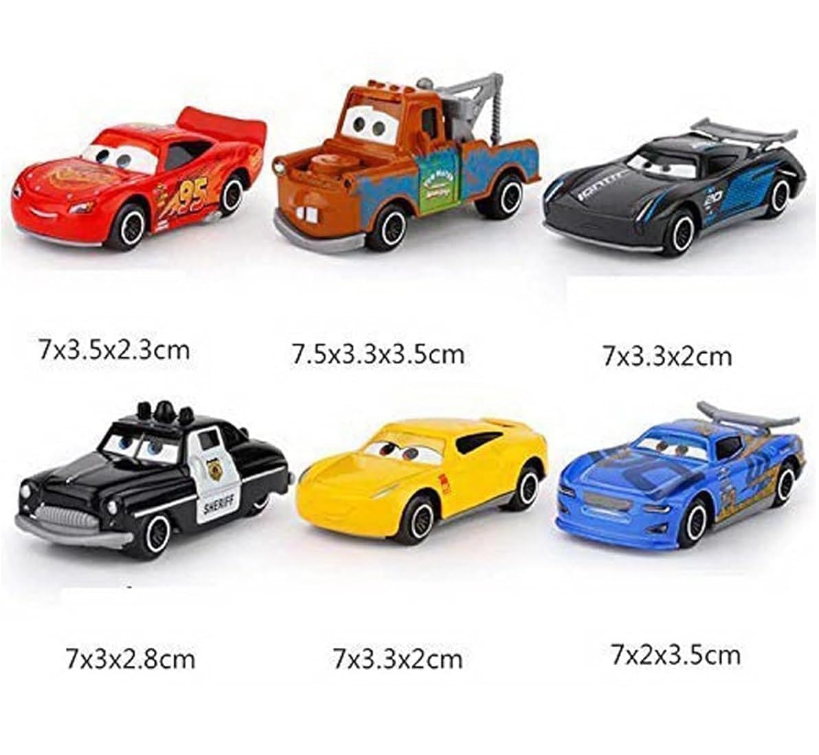 Die-Cast Style Cartoon Cars Set