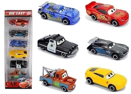 Die-Cast Style Cartoon Cars Set