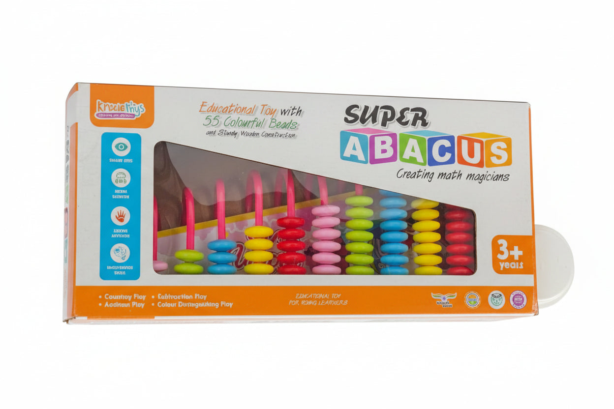 Educational Abacus Learning Toy for Kids – Colorful Counting Beads Math Toy