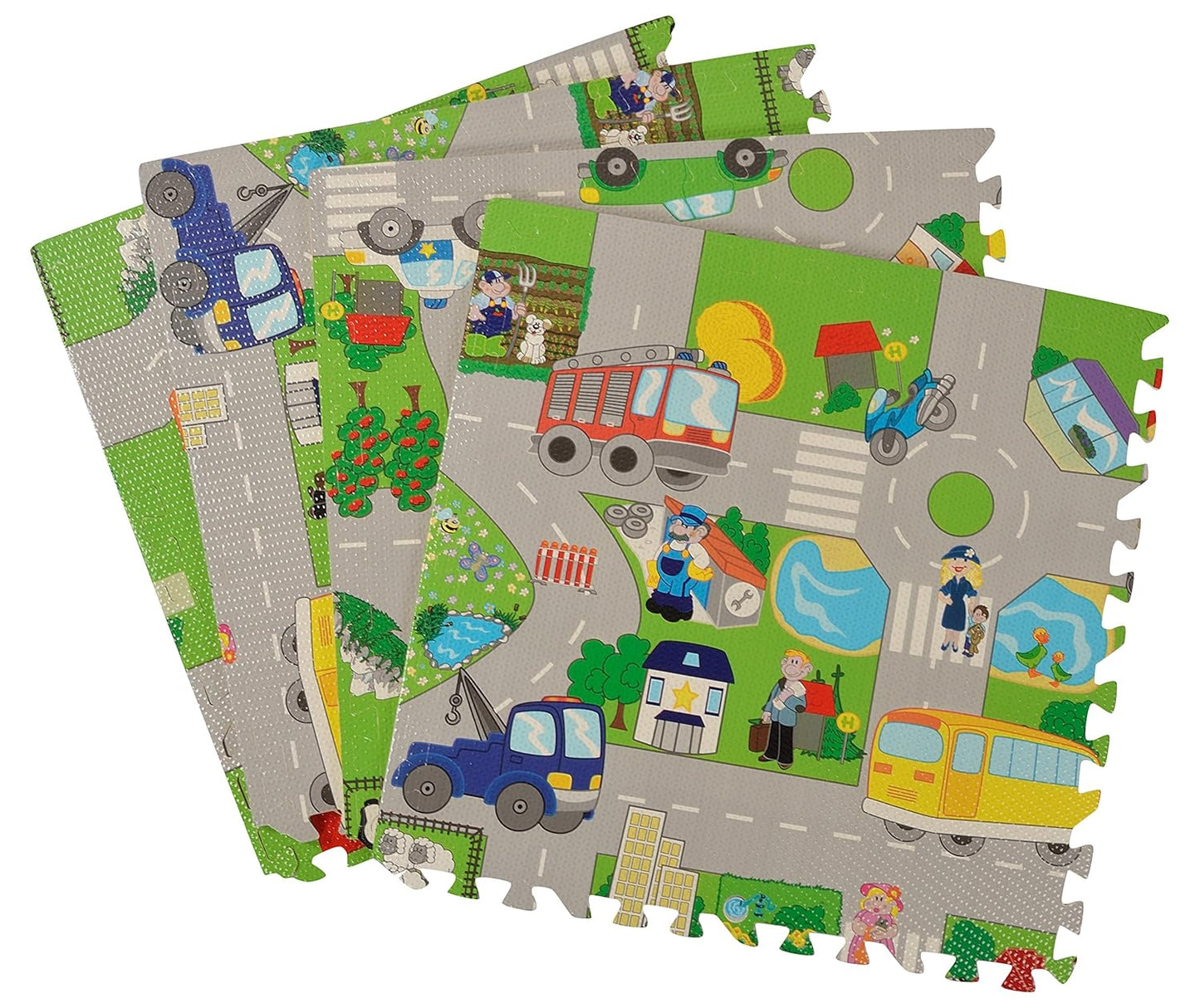 EVA Foam Play Tiles – Interlocking Puzzle Floor Mat Set (24 x 24 Inch)