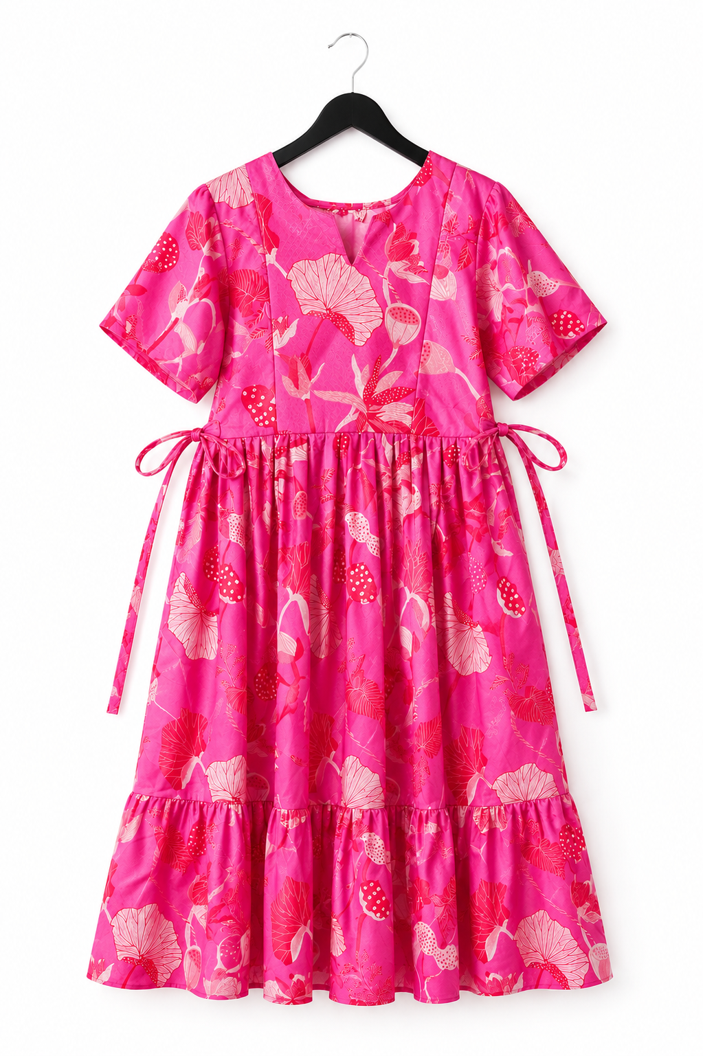 Maternity & Feeding Dress | Nursing Dress with Side Waist Ties | M